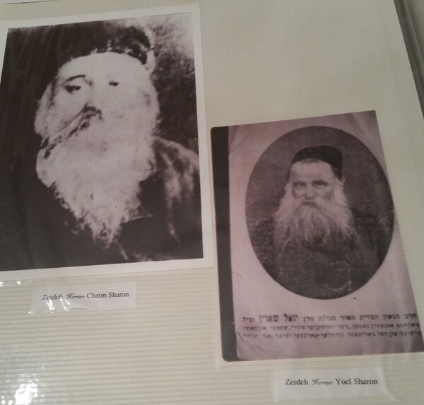 Framed portraits in a relative’s album